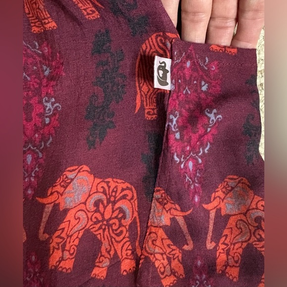 The Elephant Flowy Harem Pants (Thai Street Wear)Hi-Waist w Elastic Ankle 2 PAIR - Picture 4 of 8